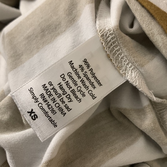 Lularoe Irma tunic loose blouse hi-low shirt XS oversize golden brown stripe - Picture 10 of 15